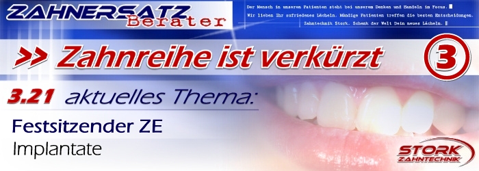 Eine Zahnreihe ist verkürzt